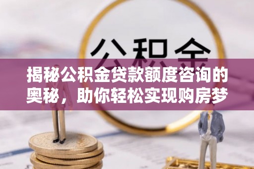 武义县揭秘公积金贷款额度咨询的奥秘，助你轻松实现购房梦想
