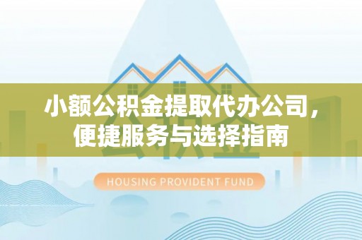 武义县小额公积金提取代办公司，便捷服务与选择指南